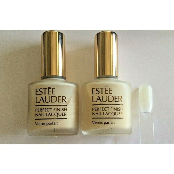 2x ESTEE LAUDER Perfect Finish Nail Polish SHEER NUDE ~ Vintage - Picture 5 of 9